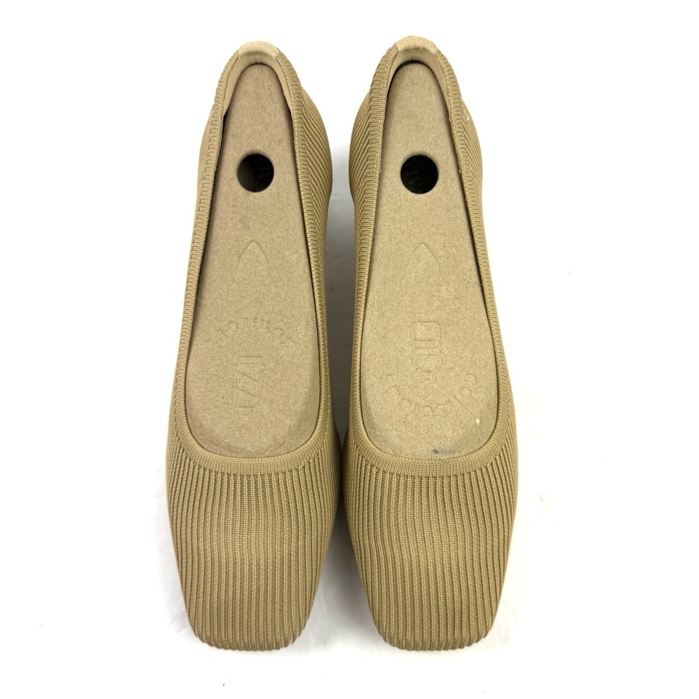 Vivaia Melody 2.0 Chunky‎ Heel 41.5 Tan Square Toe Block Heel Stretch New 10